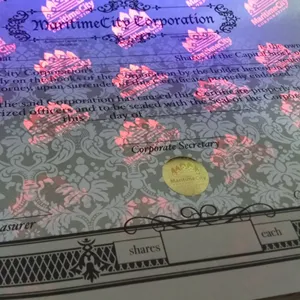 Certificato dell'università delle fiber UV dell'ologramma di stampa a caldo della carta della filigrana di sicurezza