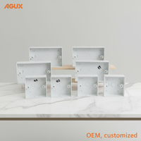 Boîtiers d'instruments électroniques de type AGUX 86x146x35mm 3x3 à fond ouvert en PP