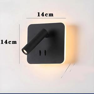 Lampada <span class=keywords><strong>da</strong></span> <span class=keywords><strong>Parete</strong></span> Moderna e Semplice per Lettura in Camera <span class=keywords><strong>da</strong></span> Letto, Faretto a LED in Alluminio con Protezione per gli Occhi per Comodino d'Albergo e Stanza dei Bambini - Product Image 5