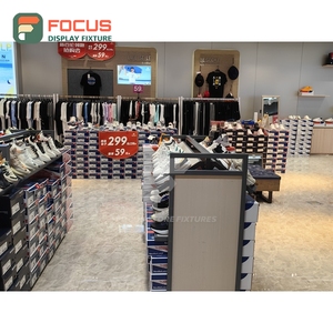 Custom Shop Interior Powder Coated Metal Display Cabinet Oem Service Franchise Clothing Store - Product Image 1