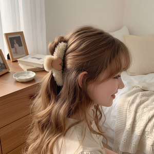 Vendita calda fatta a mano glitterata stella perla con perline accessori per capelli clip a scatto per ragazze moda moda decorazione capelli all'ingrosso - Product Image 3