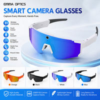 Lunettes de caméra vidéo d'action sans fil V06, 8MP HD, photographie intelligente, lunettes de soleil étanches IPX-5, commande vocale tactile, assistant IA