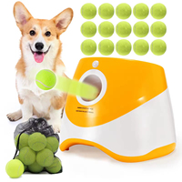 Lanceur de balles automatique pour petits chiens, rechargeable par USB, portée de 10 à 30 pieds, lanceur de balles de tennis pour intérieur et extérieur