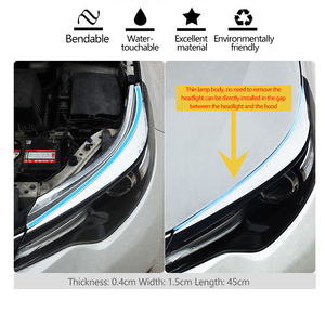 Zunzhi xe chiếu <span class=keywords><strong>s</strong></span>áng xe chất lượng cao siêu mỏng Streamer hai màu <span class=keywords><strong>LED</strong></span> ban ngày chạy đèn báo rẽ - Product Image 4