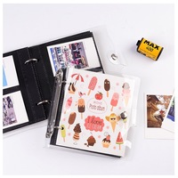 Mini album photo DIY avec couverture transparente en PVC, classeur avec pages en PP intégrées pour photos de 3x4 pouces, rangement étanche et durable