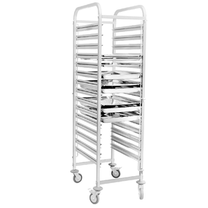 Chariot Desserte de Cuisine Multi-usages à Roulettes en Acier Inoxydable Taille Personnalisée pour Service Hôtelier et Restauration - Product Image 1