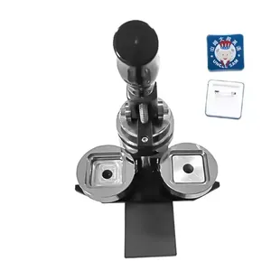 5cm * 5cm yüksek kalite düşük fiyat kare pin düğmesi rozet yapma makinesi 50mm x 50mm