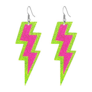 Hip Hop Shiny Acrylic Pendant <strong>Earrings</strong> Vintage Era Lightning Elements Radio <strong>Tape</strong> Styled <strong>Earrings</strong> for Women - Product Image 5