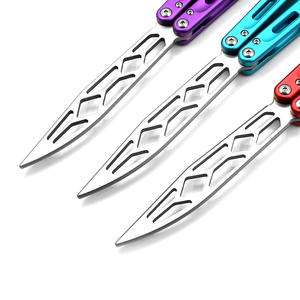 New Design 6061 Aluminum Steel Blade <strong>Trainer</strong> <strong>Butterfly</strong> Practice Tool Fingertips Dance OEM Balisong Pocket <strong>Knife</strong> - Product Image 3