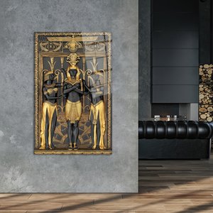 Arte en Vidrio de Anubis, Egipto, Panel Decorativo de Pared de Arte Moderno Art Deco, Lienzo Impreso para Colgar - Product Image 3