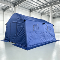 Tente d'urgence gonflable imperméable à dépliage rapide avec pompe à air électrique alimentée par batterie pour les secours en cas de catastrophe, grand espace