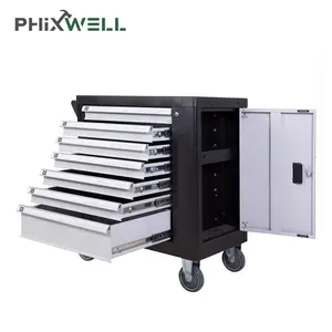 Fhixwell 7 ngăn kéo cán kim loại công cụ Tủ xe đẩy với hội thảo công cụ Bộ hộp ô tô bảo trì và sửa chữa ngành công nghiệp