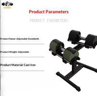 Ensemble d'haltères réglables de 40 kg, équipement de fitness, support pour haltères, haltères réglables pour la salle de sport