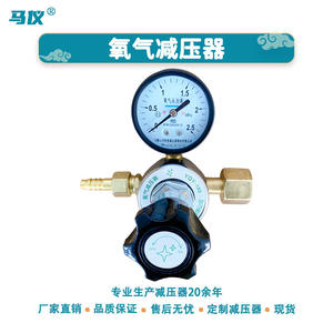 Collecteur de gaz tout en cuivre fabriqué en usine YQY-185 Norme nationale Boîte de stabilisation de pression à deux étages Vanne de réduction de pression d'oxygène - Product Image 2