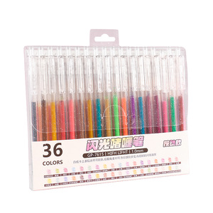 Set di Penne Gel Glitterate Retrattili 36 Colori, <span class=keywords><strong>Grande</strong></span> Capacità, <span class=keywords><strong>Scrittura</strong></span> Fluida, Punta 1.0mm, per Bambini e Journaling - Product Image 1