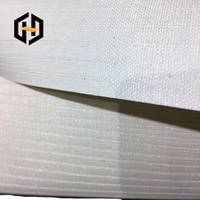Vente d'usine, tissu blanc 100% polyester, maille à air, support de tapis, doublure en tissu gris