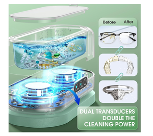 nouveautés Mini nettoyeur à ultrasons 110V 220V nettoyeur de bijoux à ultrasons 350ML Machine de nettoyage de lunettes - Product Image 5