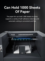 Plotter de corte digital ZD500 PLUS de doble cabezal con servomotor para troquelado, máquina de corte de etiquetas y pegatinas.