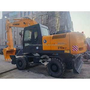 Hyundai 215 220 Excavadora sobre orugas 21 Ton Hyundai 210 Original Corea Excavadora Precio 210w-7 tipo de rueda - Product Image 1