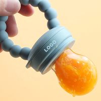 Sucette d'alimentation pour bébés en silicone sans BPA, pour fruits frais, idéale pour les nourrissons, avec tétine souple pour jus et fruits, OEM ODM