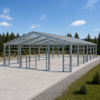 Atelier préfabriqué en structure métallique, usine de production, bâtiment industriel à ossature portique galvanisée Q355B