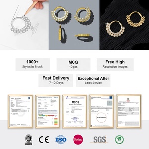 <span class=keywords><strong>Piercing</strong></span> de acero inoxidable para el cuerpo, joyería para el cartílago de la oreja, con circonita transparente, 316L - Product Image 3