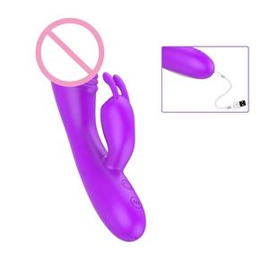 Mädchen <span class=keywords><strong>Masturbation</strong></span> Kaninchen <span class=keywords><strong>Vibrator</strong></span> Elektro USB Ladegerät Kaninchen <span class=keywords><strong>Vibrator</strong></span> Klitoris G-Punkt Schub Kaninchen Vibratoren Für Frauen - Product Image 3