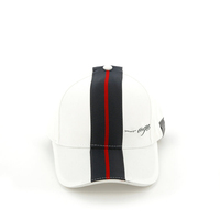 Logotipo bordado personalizado 6 paneles ala curvada papá sombrero vendedor Topi béisbol hombres Premium blanco Polo Golf béisbol gorra deportiva