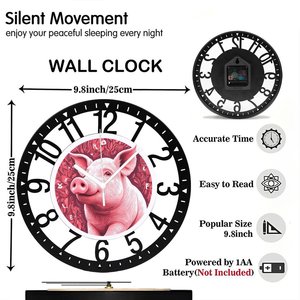 <span class=keywords><strong>Horloge</strong></span> murale circulaire en fer de 25 cm avec cascade et <span class=keywords><strong>piscine</strong></span> - Product Image 2