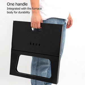 Barbecue portable 45 cm, mini barbecue <span class=keywords><strong>au</strong></span> charbon de bois pour extérieur, intégré/sur pied, pour table - Product Image 3