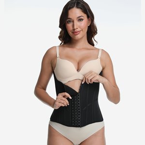 Ceinture de maintien de la taille pour femme, noire, à entrejambe ouvert, pour récupération post-partum, 1 pièce, fabriquée à Wenzhou, en fibre de polyester - Product Image 1