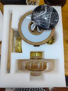 Lujo árabe Original espacio X1 vidrio de madera Hookah conjunto completo Ufo interior Led Light Bar Party Club Hookah Lounge humo Shisha Chicha - Product Image 5