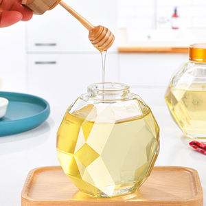 Pot de <span class=keywords><strong>miel</strong></span> en verre hexagonal de qualité alimentaire vide de 250g <span class=keywords><strong>500g</strong></span> avec couvercle en bambou et cuillère en bois pour le <span class=keywords><strong>miel</strong></span>, le sirop, le stockage de la ruche - Product Image 2