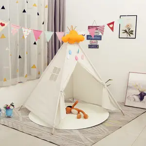 خيمة Teepee ، متنقلة ، للأطفال, خيمة للأطفال متنقلة ، خيمة للأطفال ، خيمة تيبي Infantil Baby Teepee ، سجادة تزيين LED ، للاستخدام خارج المنزل ، بيوت لعب كبيرة