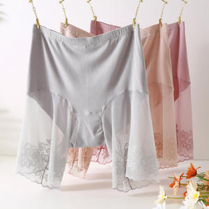 Braguitas de Talla Grande <span class=keywords><strong>para</strong></span> Mujer 50144, Dos en Uno, de Cintura Alta, Finas, Tipo Tanga, <span class=keywords><strong>para</strong></span> Chicas Curvilíneas, 100 kg, Tejido Sólido Antibacteriano, <span class=keywords><strong>para</strong></span> Uso Diario - Product Image 2