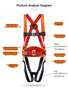 Outdoor Operations Personal Protective Fall Protection Trees Climbing Full Body 5-point Safety Harness