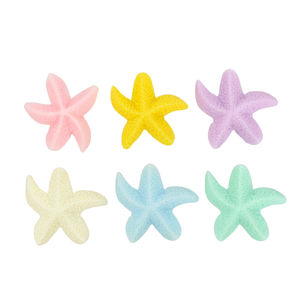 Cabochon en résine à dos plat, motif étoile de mer colorée style océan, pour la création de boucles d'oreilles DIY, accessoires pour barrettes pour enfants et décoration de coques de téléphone - Product Image 6