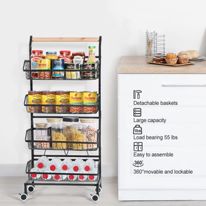 סלסלת פירות למטבח אחסון פירות וירקות סל חביות סל ירקות לפחי בצל ותפוח אדמה - Product Image 3