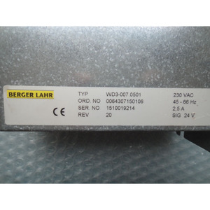 Unidad de transmisión Berger Lahr WD3-007.0501 - Product Image 5