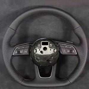 Volant en cuir et fibre <span class=keywords><strong>de</strong></span> carbone personnalisé en usine pour <span class=keywords><strong>Audi</strong></span> B8 B9 C6 C7 C8 A3 A4 A4L A5 A6 A6L Q5 Q7 TT RS4 RS5 S4 S5 - Product Image 2