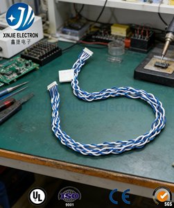 Conjunto de Cabos de Sinal com Conector Codificado por Cores Azul e Branco, com Fio de Cobre Puro Torcido Multipino de Dupla Ponta Personalizado - Product Image 4