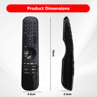 Remote Control TV Tombol Suara AKB-76045006 VOICE FUDAO Pengganti untuk LG 4K UHD QHD Smart TV dengan Kemasan Kotak Hijau