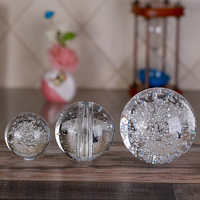 Boules de verre à facettes transparentes de 40, 50, 60, 70, 80, 90, 100 mm avec trou pour éclairage, escaliers, fenêtres, décoration intérieure