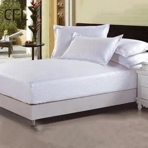Protector de colchón impermeable, cubierta de cama para Hotel, bajera sábana de 100% algodón, juego de colchón de 5 estrellas