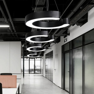 Modern Design Metal <b>Ring</b> LED Hanging Light Round Chandelier <b>Circle</b> Pendant with Onsite Metering Home Office Gym - Product Image 3