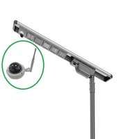Lampe solaire murale à LED SMD monocristalline Bridgelux, batterie LiFePO4, 120W/150W/100W, indice de protection IP66, lumière du jour 6000K, 140x70