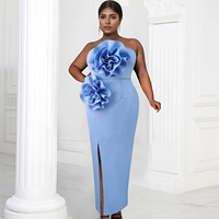 Robe élégante unie sans manches fendue pour femme – Tendance décontractée, essentiels de la mode estivale pour les tenues quotidiennes
