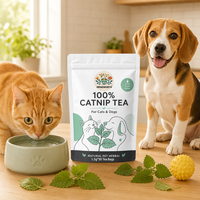 Tisane de Catnip Bio pour Chats et Chiens – Stimule l'Hydratation – Soutien à la Boisson – Pur Catnip – 30 Sachets en Vrac