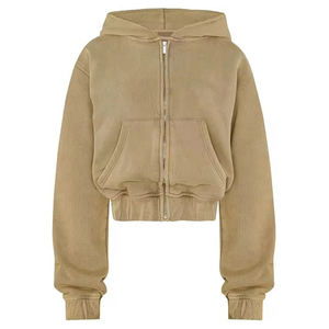 Sweat-shirt personnalisé pull à capuche personnalisé lavé à l'acide poids lourd 400 g/m² sweat à capuche personnalisé ensembles de sweat à capuche avec fermeture éclair - Product Image 5