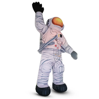 Modèle de ballon géant gonflable de dessin animé astronaute lumineux et coloré pour affichage extérieur, en tissu Oxford 210D, taille personnalisable
